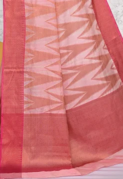 Woven Art Silk Saree in Pink