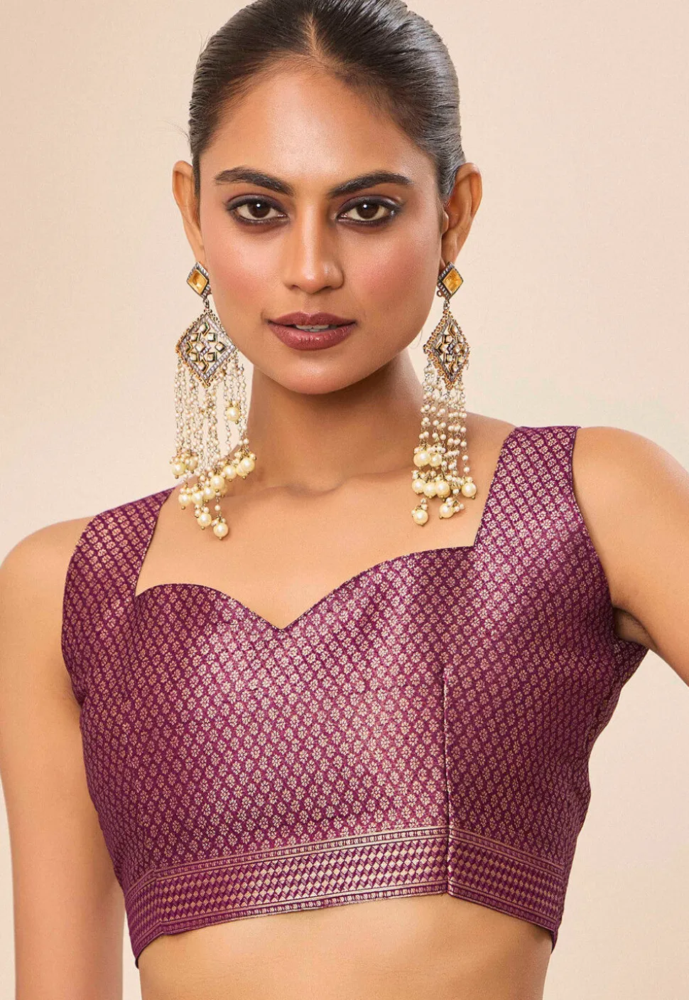 Woven Art Silk Saree in Purple