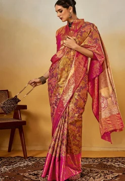 Woven Art Silk Saree in Purple