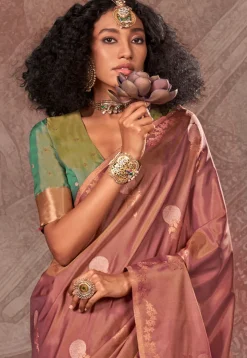 Woven Art Silk Saree in Purple