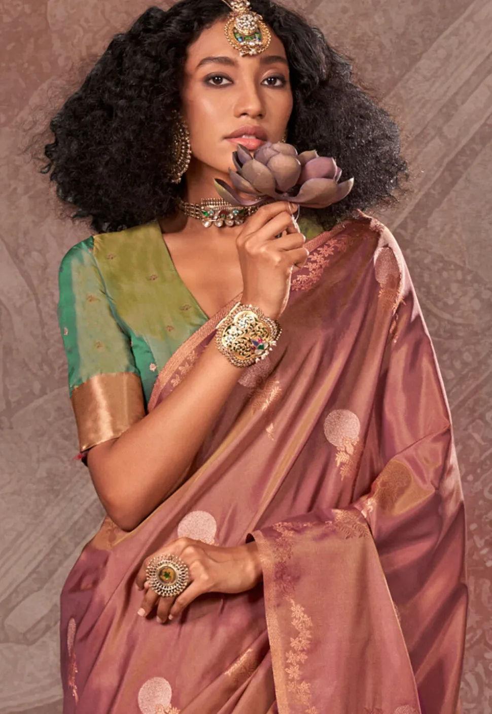 Woven Art Silk Saree in Purple
