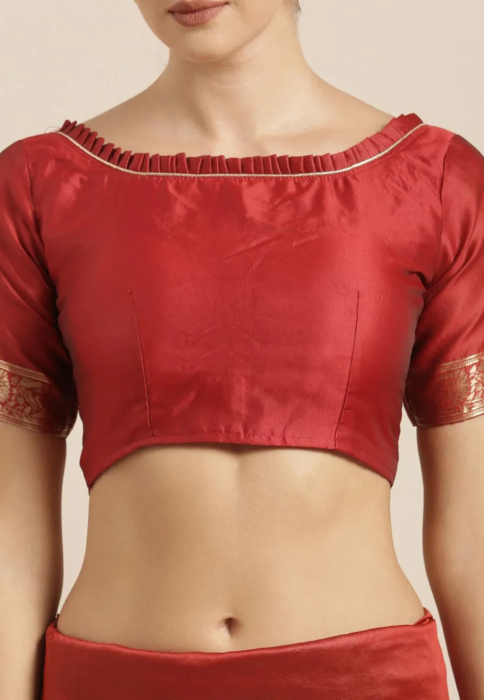 Woven Art Silk Saree in Red
