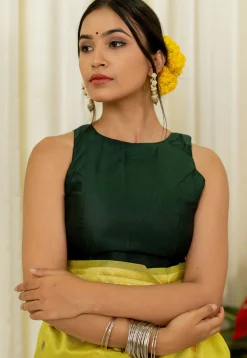 Woven Art Silk Saree in Yellow