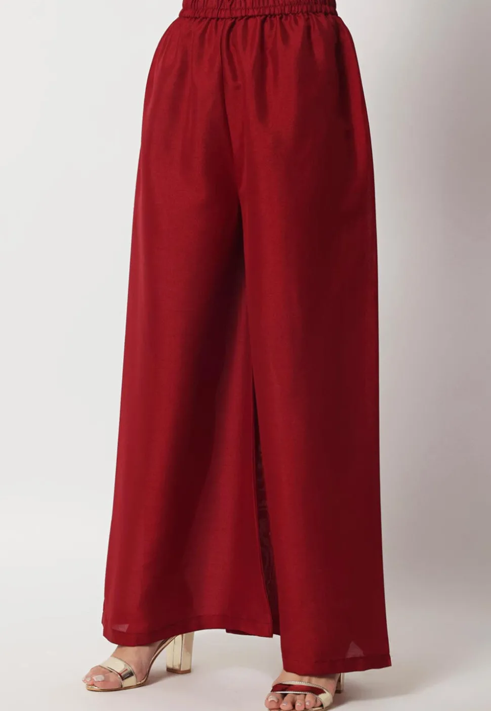 Woven Art Silk Straight Kurta Set in Maroon