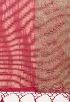Woven Bangalore Silk Saree in Dark Yellow