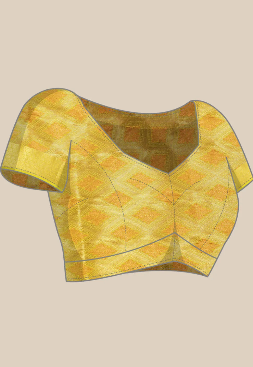 Woven Bangalore Silk Saree in Mustard
