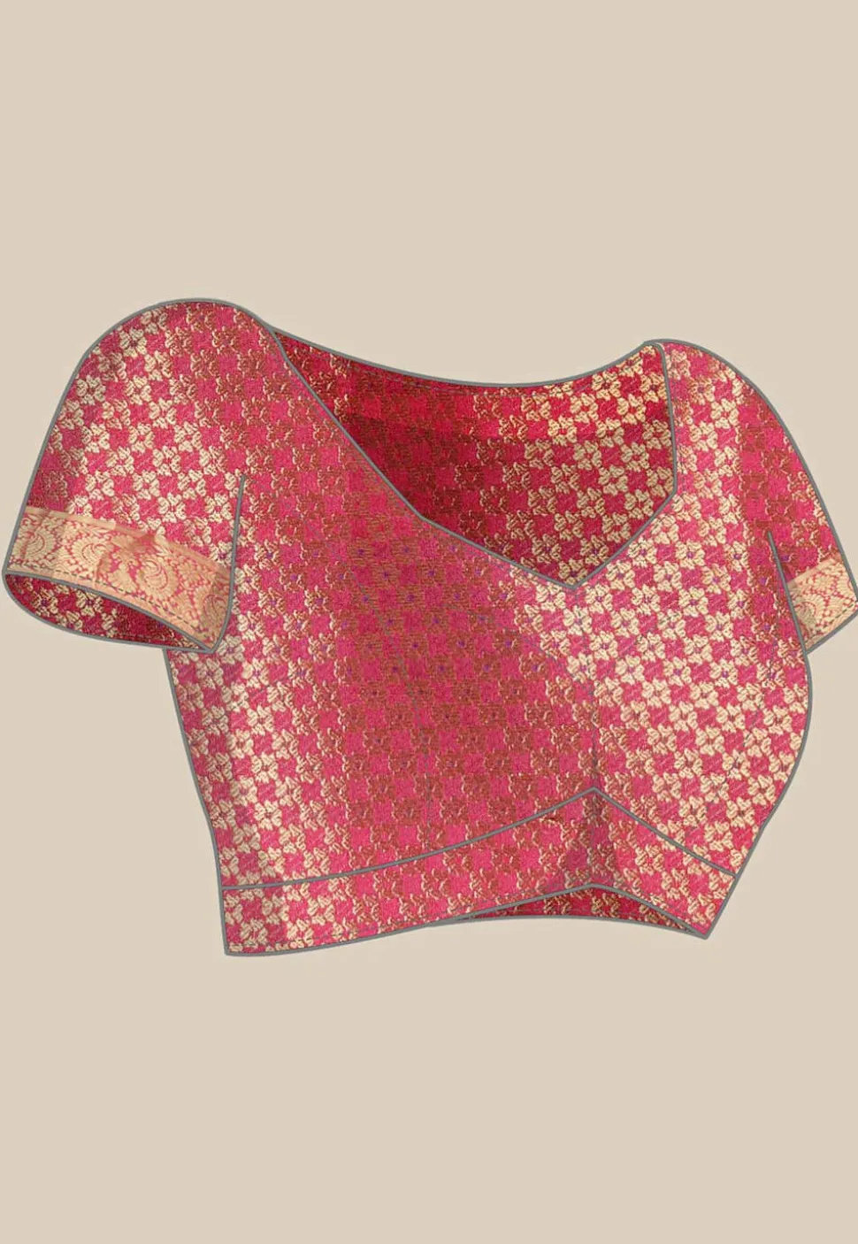 Woven Bangalore Silk Saree in Maroon
