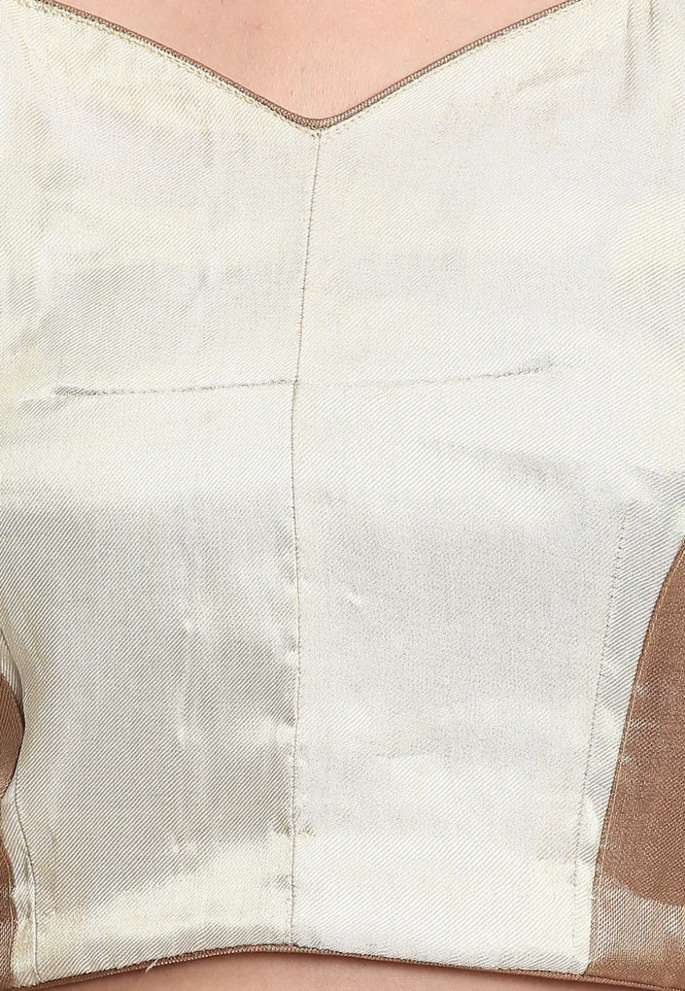 Woven Brocade Blouse in Off White