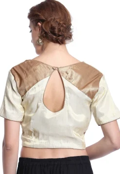 Woven Brocade Blouse in Off White