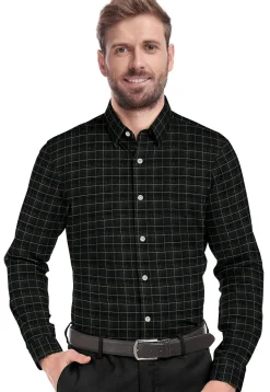 Woven Chanderi Cotton Shirt in Black