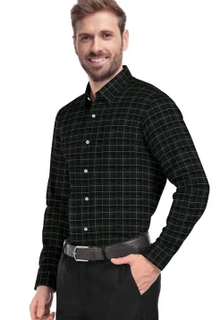 Woven Chanderi Cotton Shirt in Black