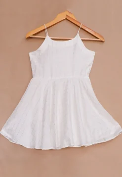 Woven Chanderi Silk Tunic Set in Off White