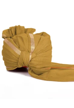 Woven Chanderi Silk Turban in Beige
