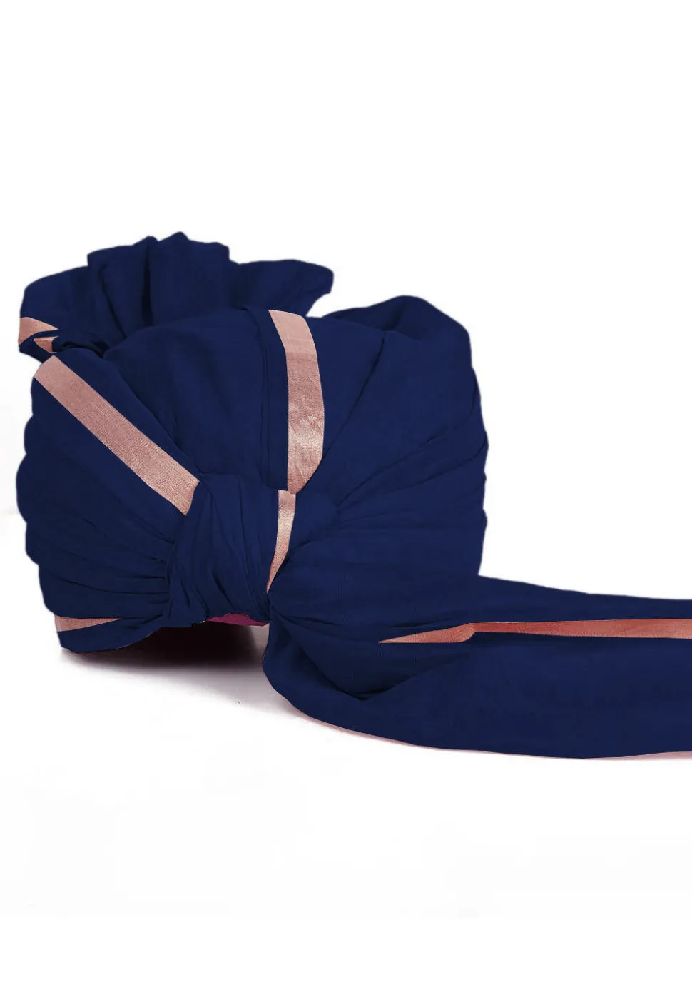 Woven Chanderi Silk Turban in Royal Blue