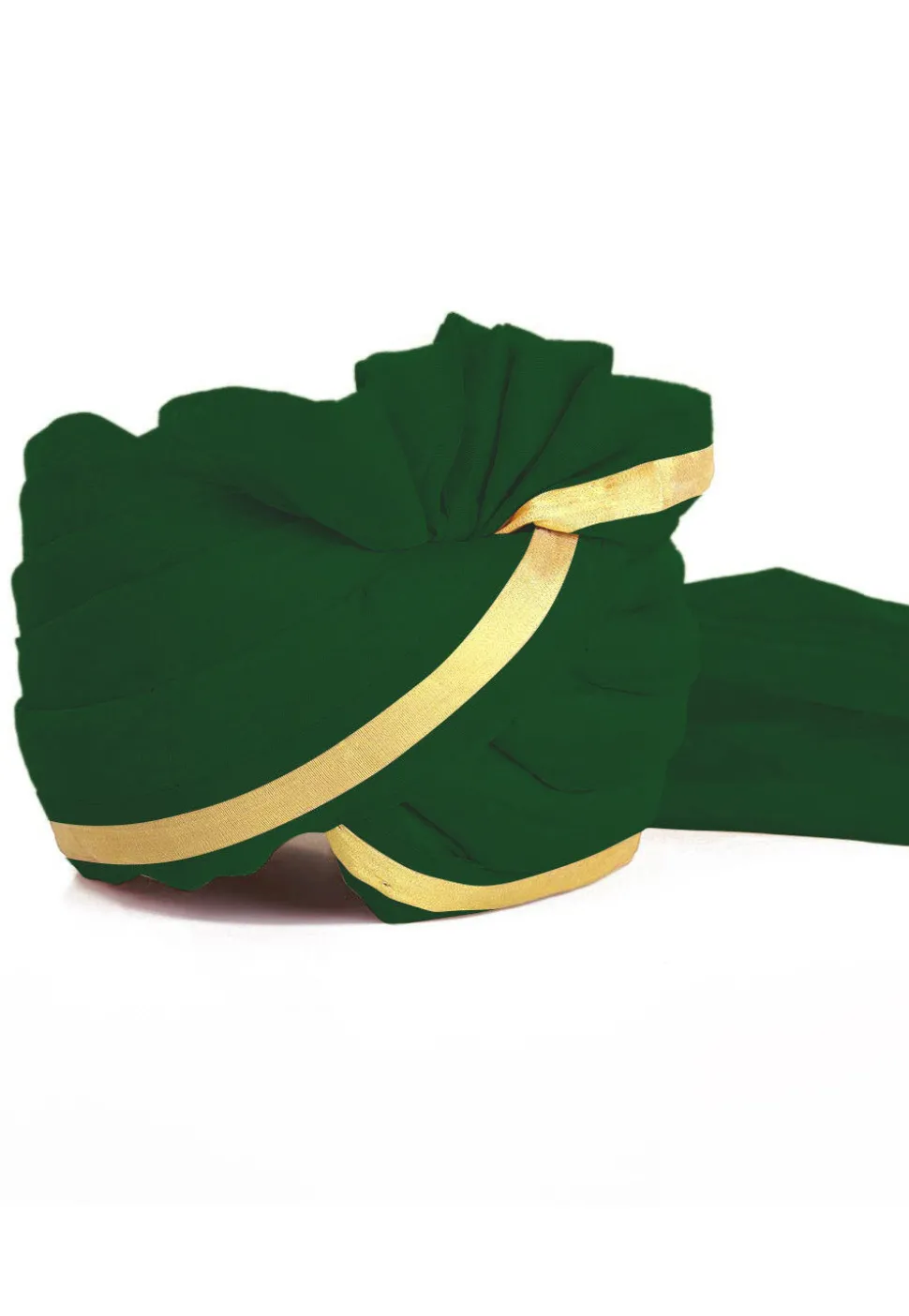 Woven Chanderi Silk Turban in Green