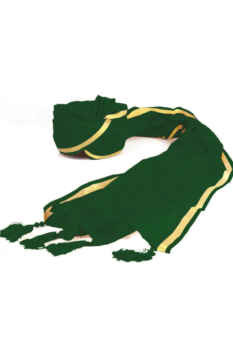 Woven Chanderi Silk Turban in Green