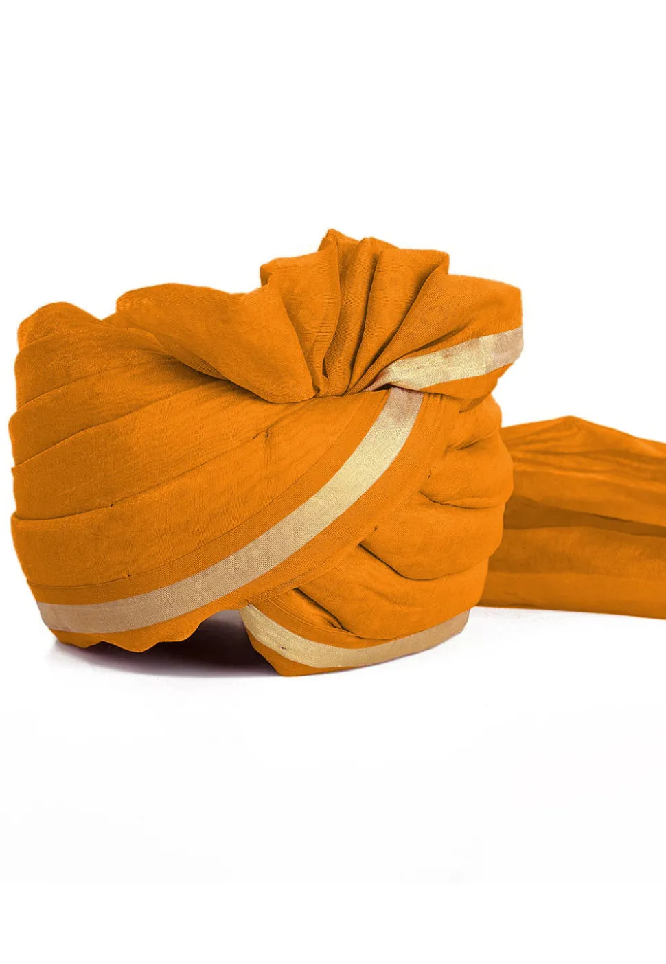 Woven Chanderi Silk Turban in Mustard