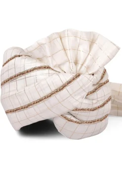 Woven Chanderi Silk Turban in Off White