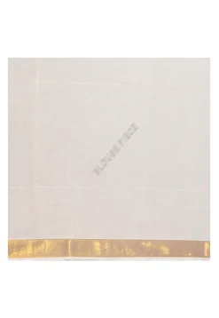 Woven Cotton Kerala Kasavu Saree in Off White