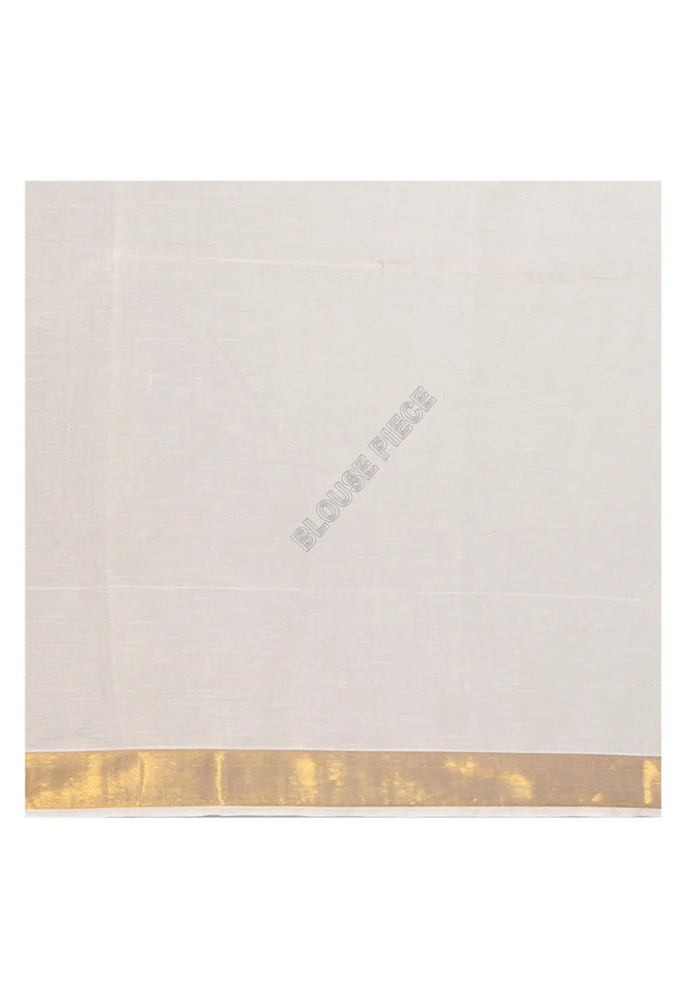 Woven Cotton Kerala Kasavu Saree in Off White