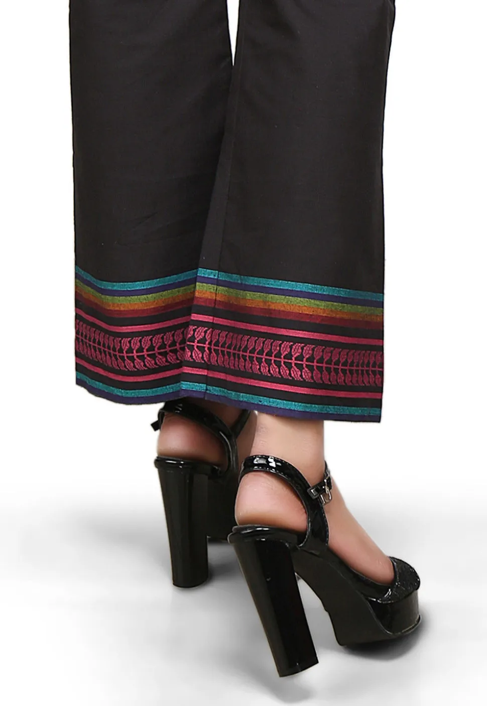 Woven Cotton Pant In Black