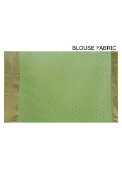 Woven Cotton Silk Saree in Light Green