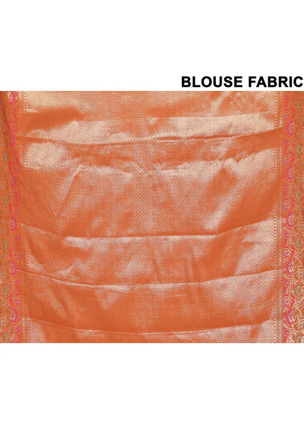 Woven Pure Banarasi Silk Saree in Orange