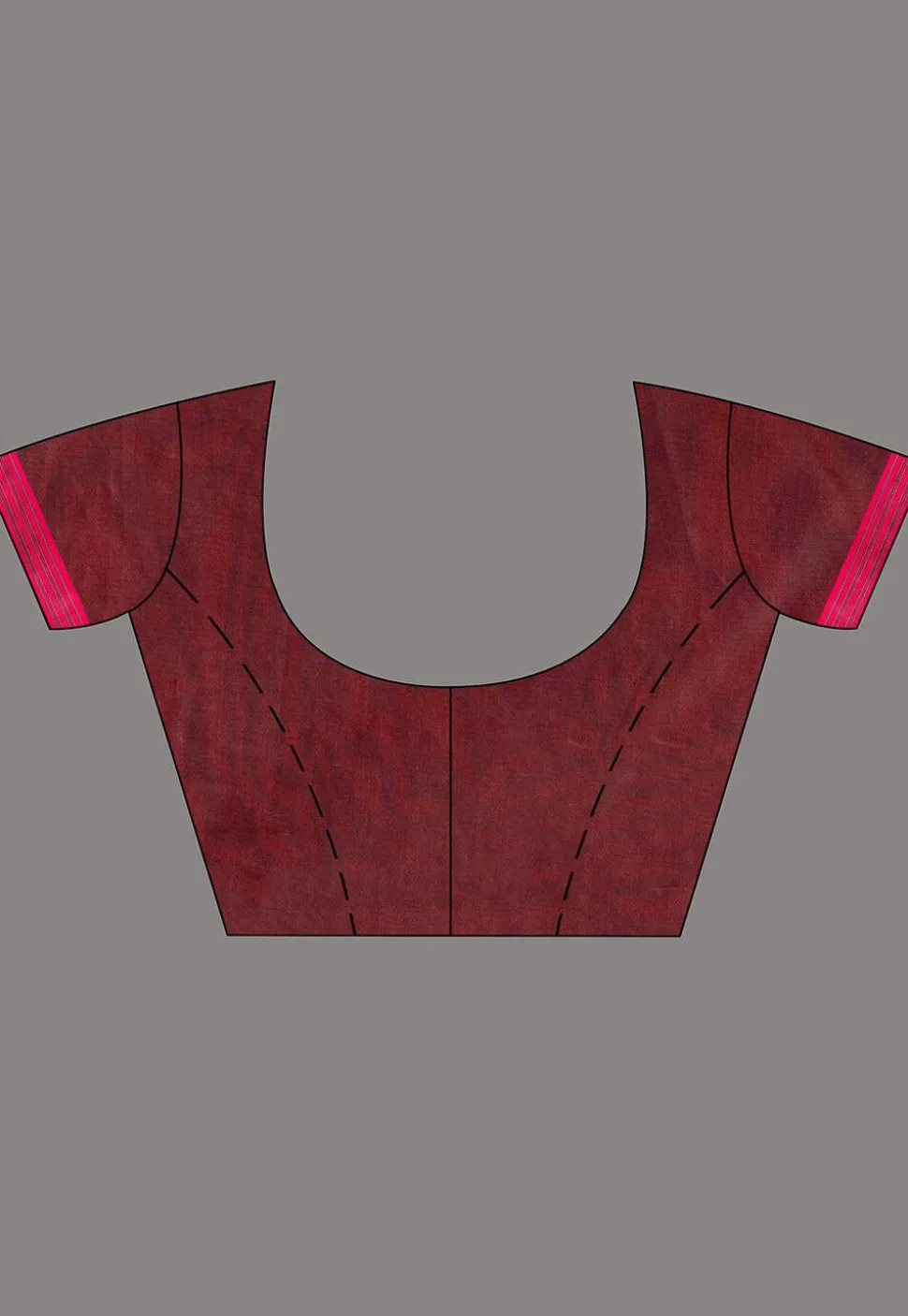 Woven Pure Cotton Saree in Maroon