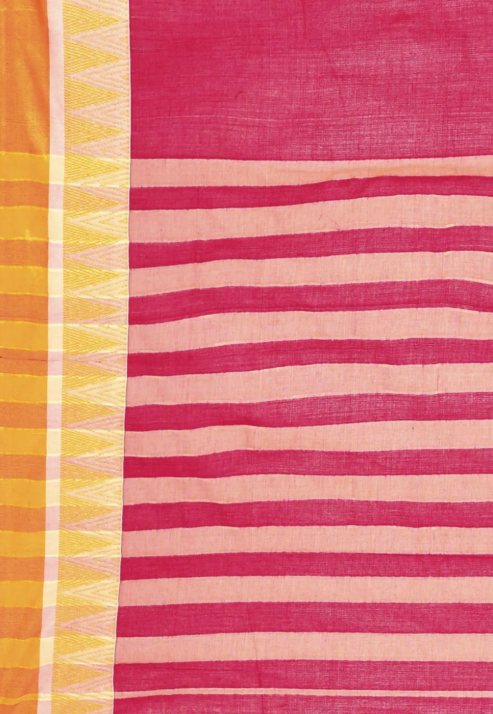Woven South Cotton Saree in Fuchsia